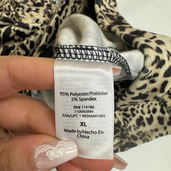 Juicy Couture Jacket Womens X Large Leopard Velour Zip Up Rhinestone Hoodie - Picture 4 of 8